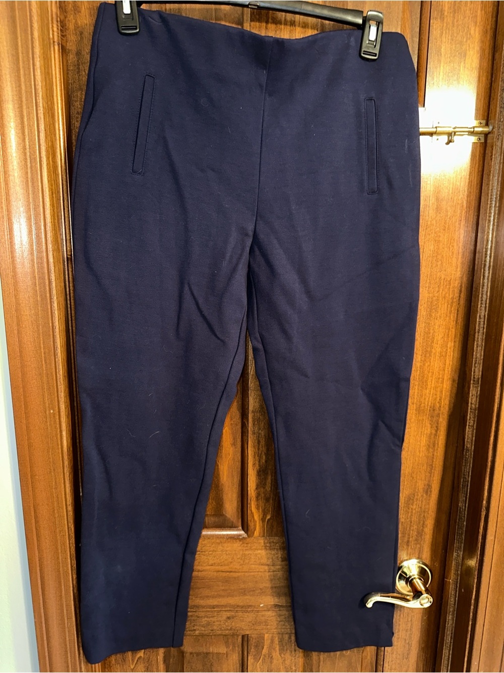 Chico's Navy Stretch Ponte Pull-On Pants